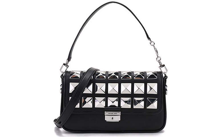 MICHAEL KORS Bradshaw Leather Underarm Bag Crossbody Shoulder Tote Women's Black