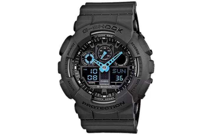 CASIO CASIO Men Liquid Crystal/Analog Dual Display Series 51.2mm Black Watch GA-100C-8A