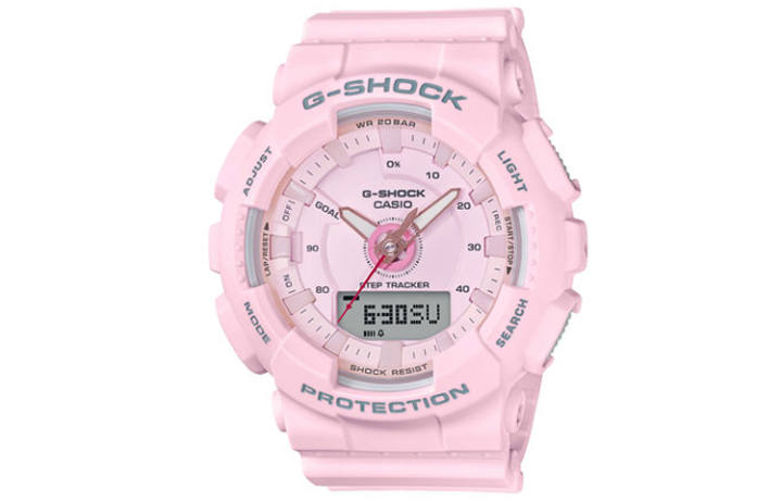 CASIO CASIO Women's Liquid Crystal/Analog Dual Display Series Pink Watch GMA-S130-4APR