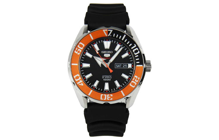 SEIKO Seiko5 Mechanical Movement Watch Men's Watches Black Dial