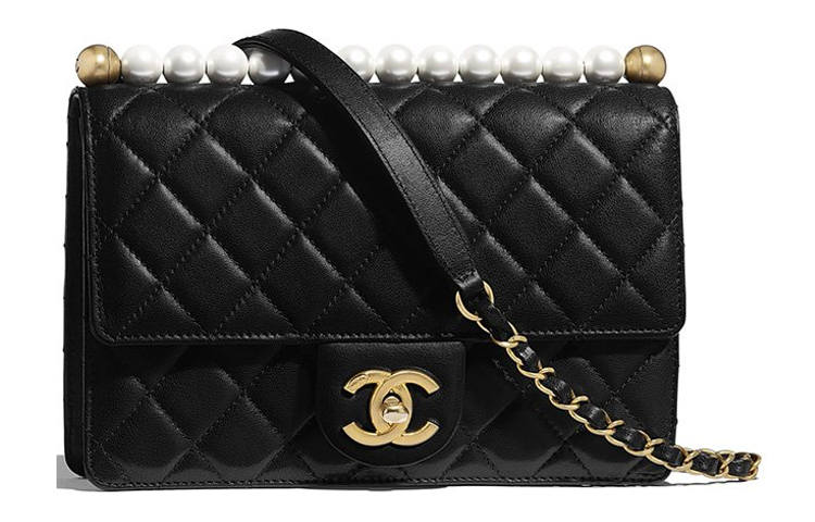 CHANEL Sheepskin Flap Bag, Shoulder Bag, Crossbody Bag Women's Black
