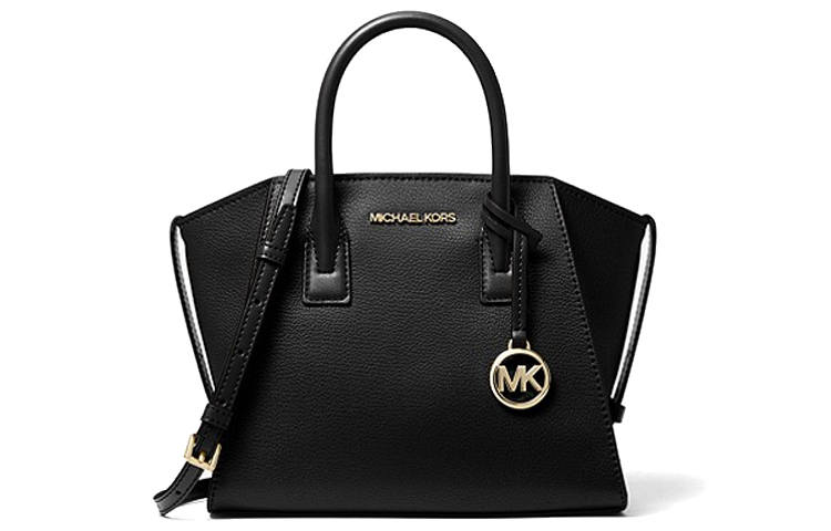 MICHAEL KORS Avril Cow Leather Ear Bag, Handbag, Shoulder Bag, Crossbody Bag Small Women's Black