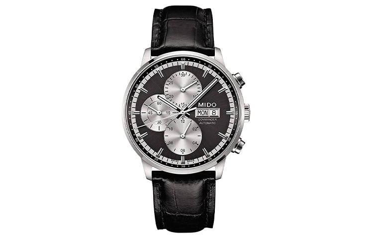 MIDO Commander Automatic Mechanical Movement Men's Watches Watch 42.5mm Gray Dial Cow Leather Strap