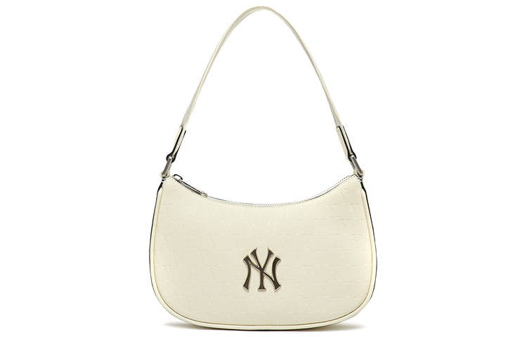 MLB MLB Embo Monogram New York Yankees Hobo Bag White