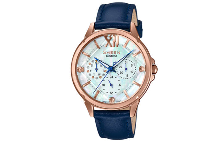 CASIO CASIO Women's SHEEN Mother Of Pearl Color Watch SHE-3056PGL-7B