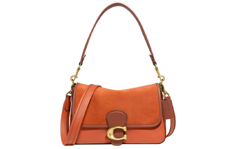 COACH Tabby Leather With Suede Shoulder Bag, Soft European Style Portable Crossbody Bag, Shoulder Bag Women's