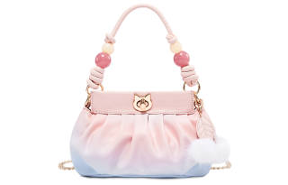 Miffy Pu Cloud Bag, Chain Bag, Shoulder Bag, Dumpling Bag, Handbag Small Women's Pink/Blue