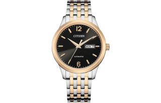 CITIZEN Automatic Mechanical Movement Stainless Steel Strap Watch Men's Watches Black Dial