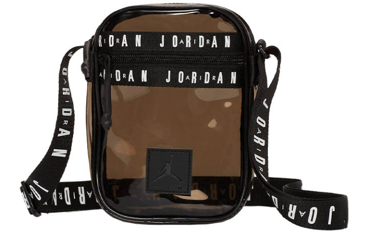 Jordan Jordan Polyurethane Cell Phone Pouch, Shoulder Bag, Crossbody Bag Regular Unisex Black