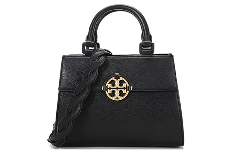 TORY BURCH Miller Leather Shoulder Bag, Crossbody Bag, Handbag Medium Women's Black