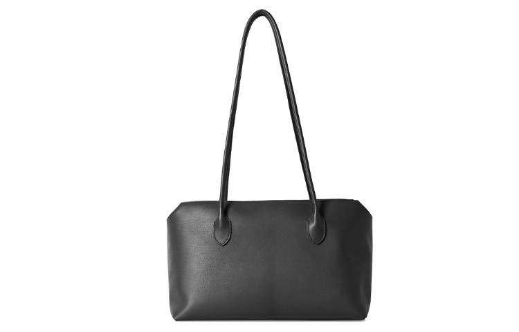 THE ROW Terrasse Cow Leather Long Handle Tote Bag, Tote Bag, Shopping Bag, Shoulder Bag Women's Black