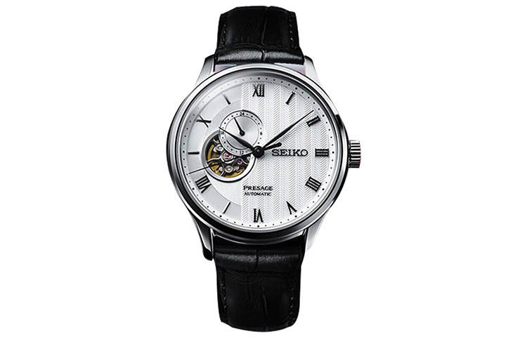 SEIKO Presage 30m Water Resistant Manual Mechanical Movement Leather Strap Watch Men's Watches