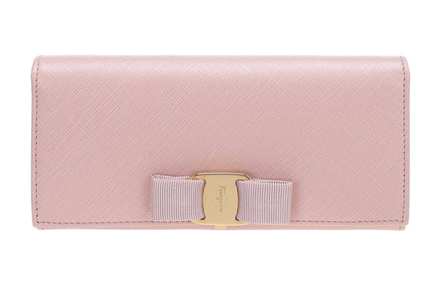 FERRAGAMO Cow Leather Wallet Women's Cotton Candy Pink
