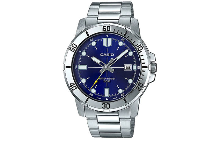 CASIO CASIO STANDARD Swordfish Ghost Quartz Movement Stainless Steel Strap Watch Men's Watches Blue Dial