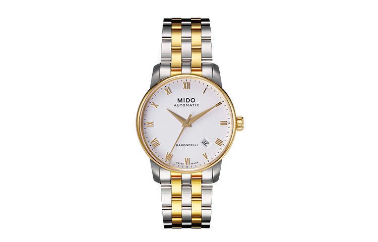MIDO Baroncelli Automatic Mechanical Movement 50m Waterproof Men's Watches Watch 38mm White Dial