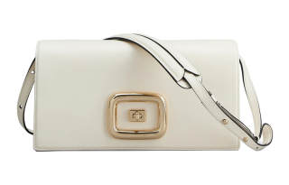 Roger Vivier Leather Crossbody Bag, Shoulder Bag Women's White