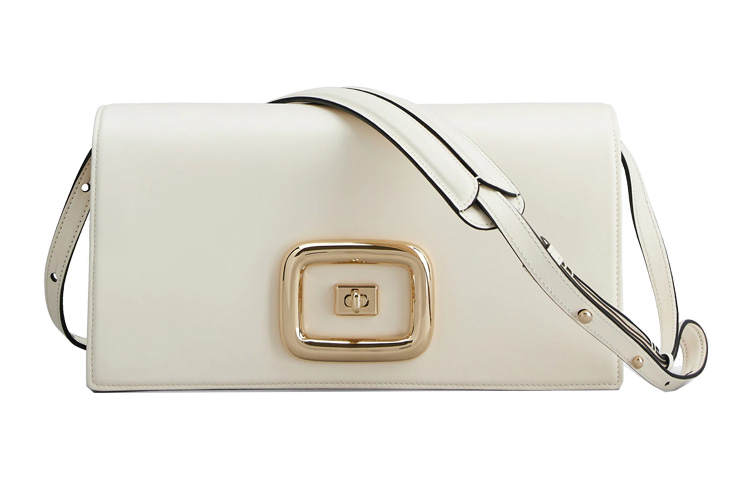 Roger Vivier Leather Crossbody Bag, Shoulder Bag Women's White