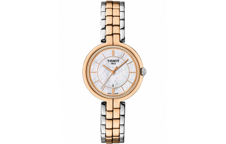 TISSOT Flamenco Collection Quartz Movement 50m Waterproof Women's Watch 26mm White Dial
