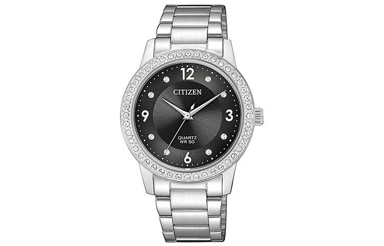 CITIZEN Quartz Movement Stainless Steel Strap Watch Women's Watch Black Dial