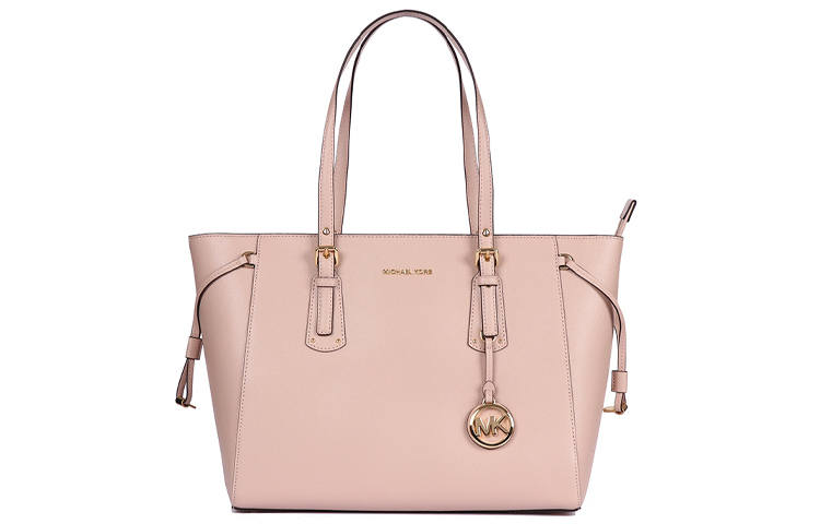 MICHAEL KORS Voyager Leather Catfish Bag, Handbag, Shoulder Bag Women's Pink