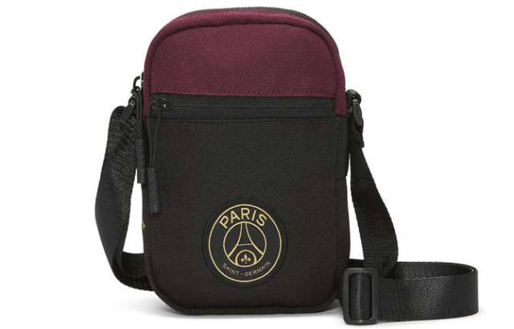 Jordan Jordan Polyester Shoulder Bag Regular Unisex Black Bordeaux Red