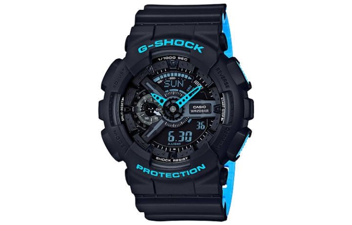 CASIO CASIO Men Liquid Crystal/Analog Dual Display Series Black Watch GA-110LN-1A