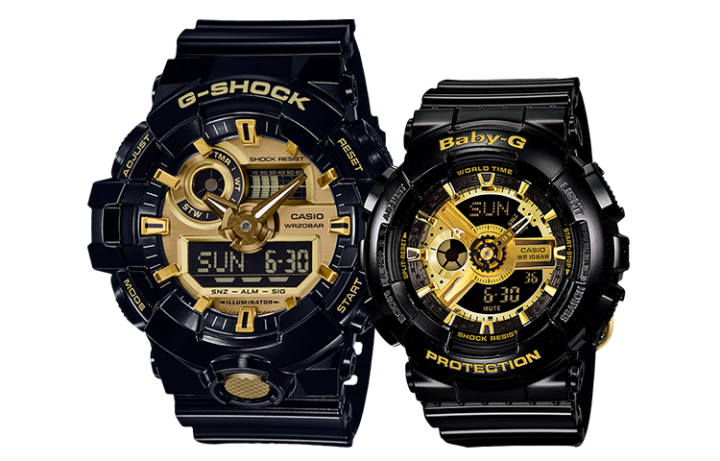 CASIO CASIO Unisex Pair Table Series Gold Watch