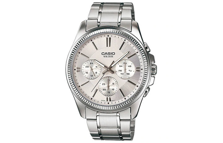 CASIO CASIO STANDARD 3 Eye Quartz Movement Stainless Steel Strap Watch Men's Watches Silver Dial