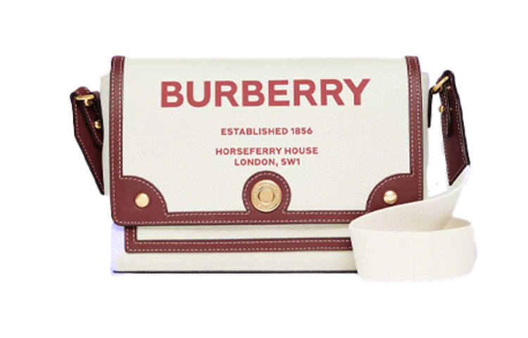 Burberry Print Canvas Bag, Notebook Messenger Bag, Crossbody Bag, Shoulder Bag Women's
