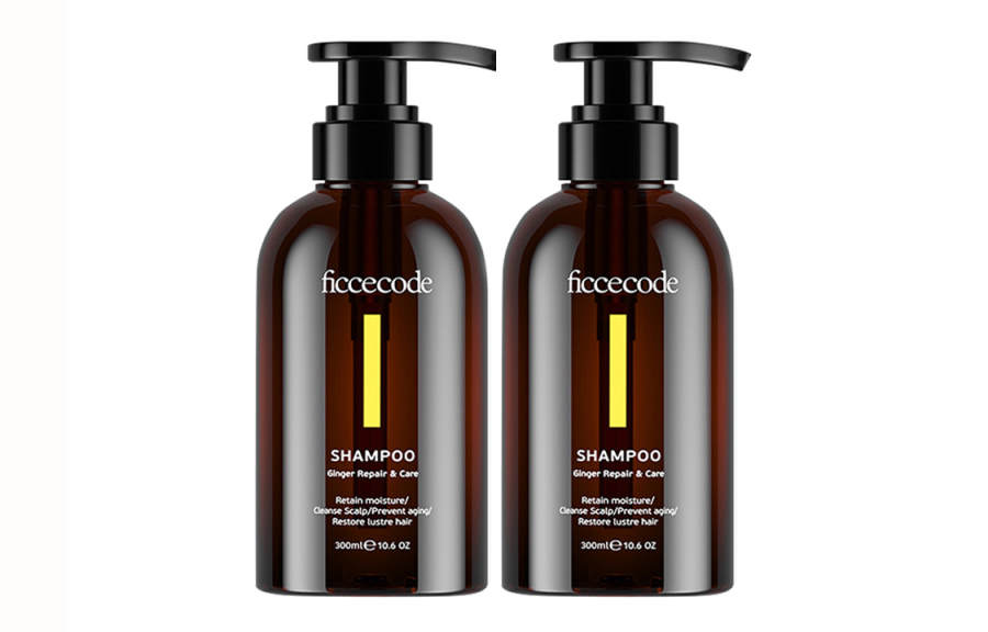 FicceCode Amino Acid Silicone Free Ginger Shampoo Long Lasting Oil Control And Volumizing 300ml*2