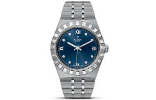 TUDOR Royal Collection Automatic Mechanical Movement 100m Waterproof Women's Watch 34mm Blue Dial