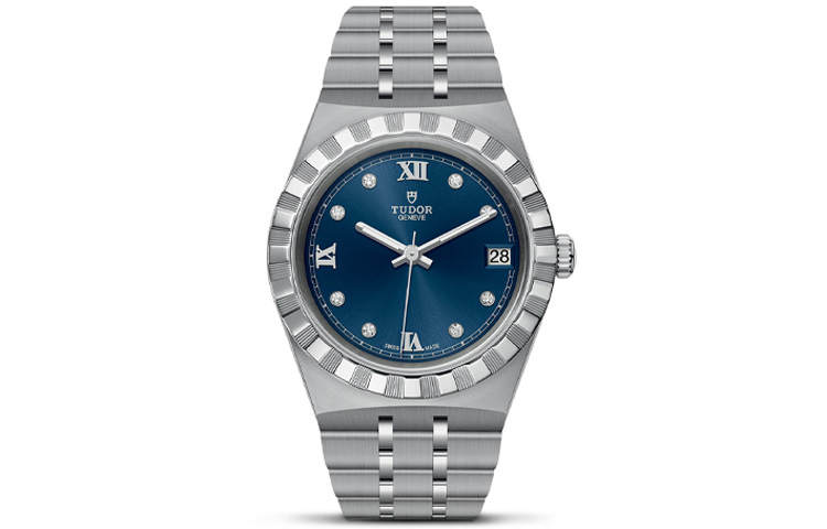TUDOR Royal Collection Automatic Mechanical Movement 100m Waterproof Women's Watch 34mm Blue Dial