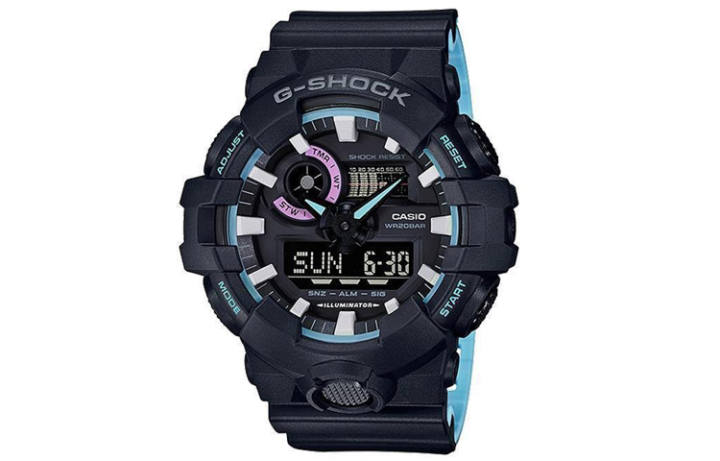 CASIO CASIO Men Liquid Crystal/Analog Dual Display Series Black Watch GA-700PC-1AER