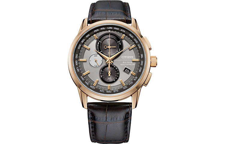 CITIZEN Ecology Drive Collection Light Powered Quartz Movement Cow Leather Strap Watch Men's Watches