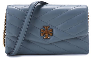 TORY BURCH Kira Sheepskin Crossbody Bag, Wallet, Shoulder Bag Women's Rain Aqua Blue