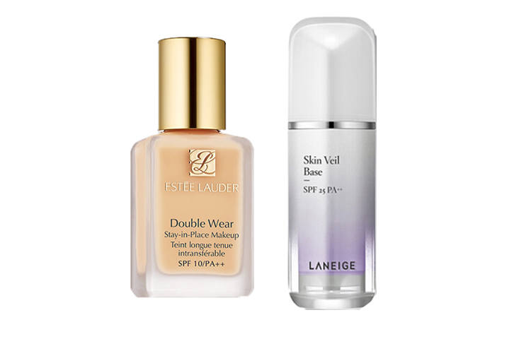 ESTEE LAUDER Liquid Foundation Purple Primer Two Piece Set Brightening Skin Tone Oil Control Setting