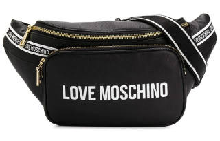 LOVE MOSCHINO Leather Shoulder Bag, Crossbody Bag, Fanny Pack Women's Black