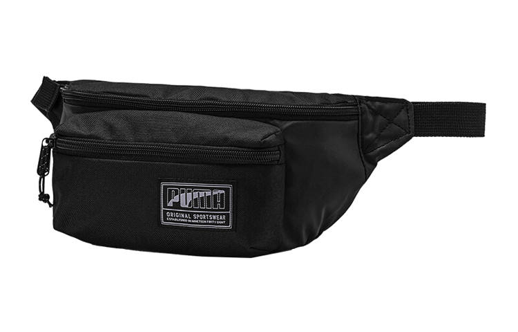 PUMA Fabric Fanny Pack One Shoulder Crossbody Sling Bag Small Unisex Black