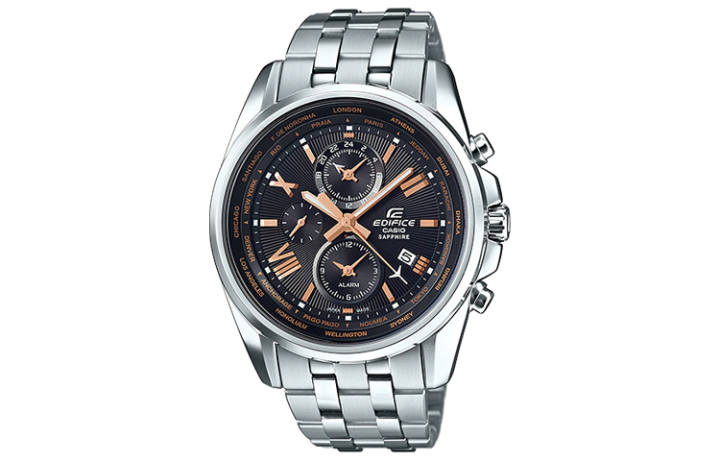 CASIO CASIO EDIFICE Quartz Movement Stainless Steel Strap Watch Men's Watches Black Dial
