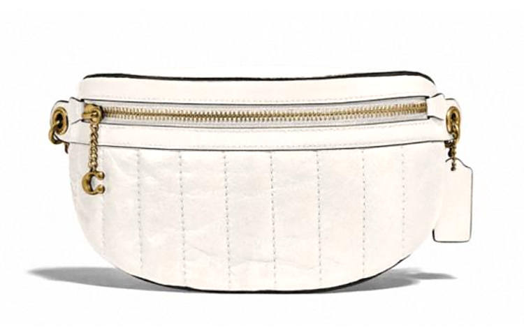 COACH Leather Shoulder Bag, Crossbody Bag, Sling Bag, Fanny Pack Small Women's White