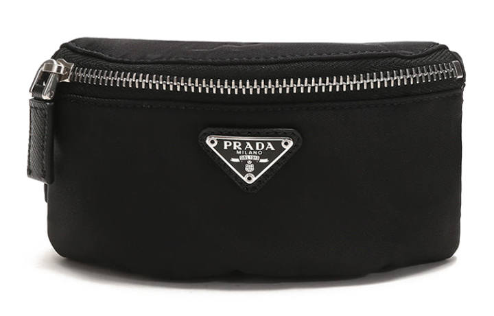 PRADA PRADA Wristband Type Fabric Clutch Regular Men's Black