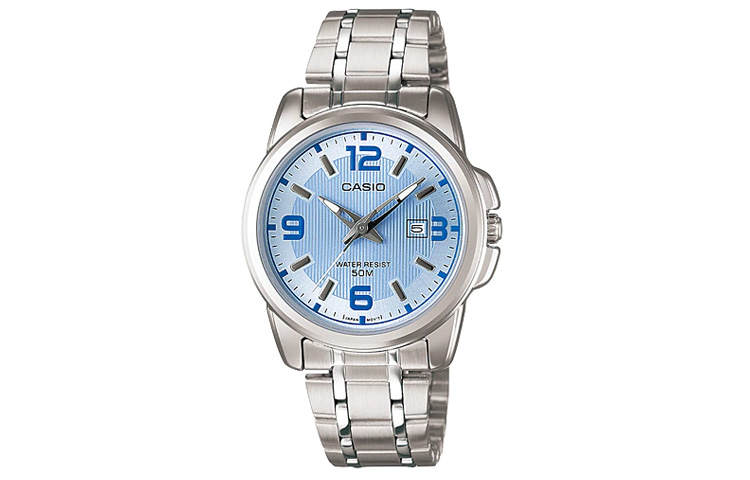 CASIO CASIO STANDARD DRESS Crushed Ice Quartz Movement Stainless Steel Strap Watch Women's Watch Blue Dial