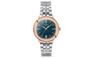 TISSOT Star Halo Series Quartz Movement Women's Watch 33mm Blue Dial Stainless Steel Case