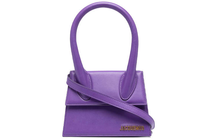 Jacquemus Cow Leather Handbag Mini Women's Purple