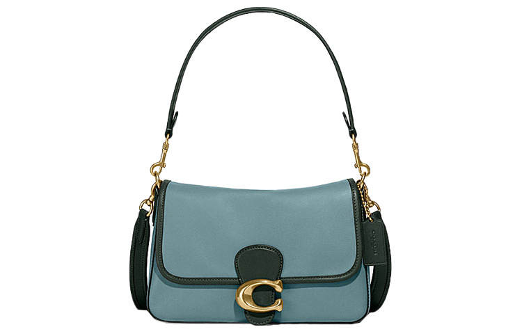 COACH Soft Tabby Cow Leather Handbag, Crossbody Bag, Shoulder Bag, Soft European Style Shoulder Bag Women's Blue