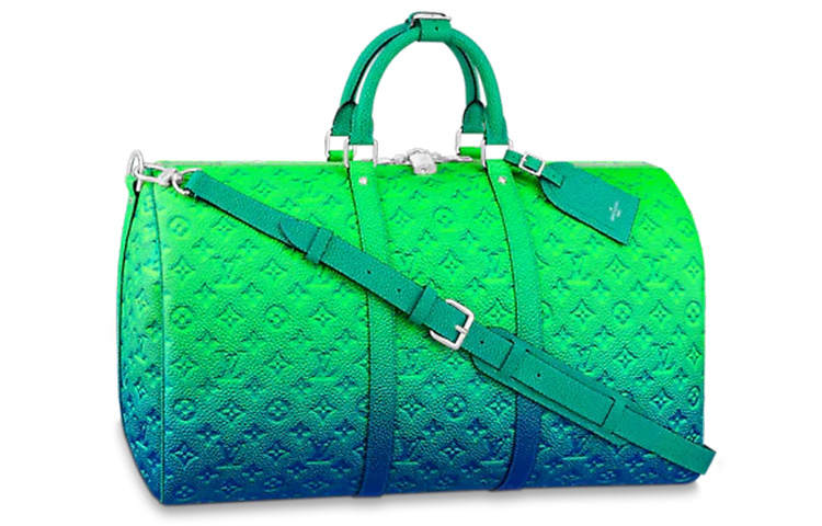 LOUIS VUITTON LOUIS VUITTON Keepall 50B Taurillon Illusion Blue/Green