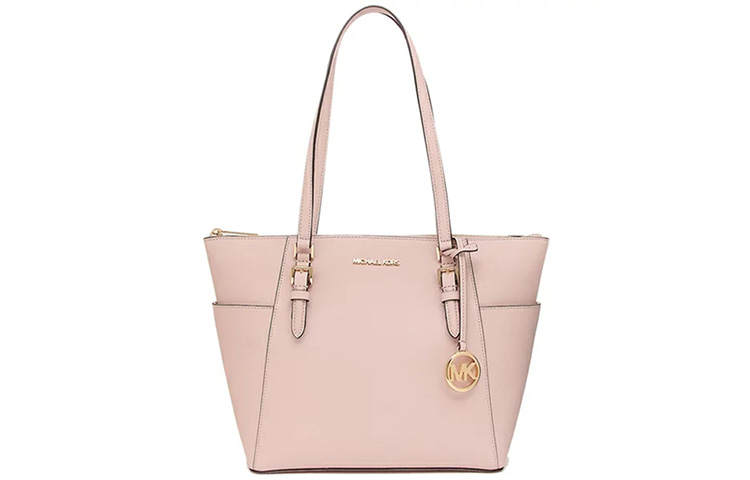 MICHAEL KORS Charlotte Cow Leather Handbag Regular Women's Soft Pink