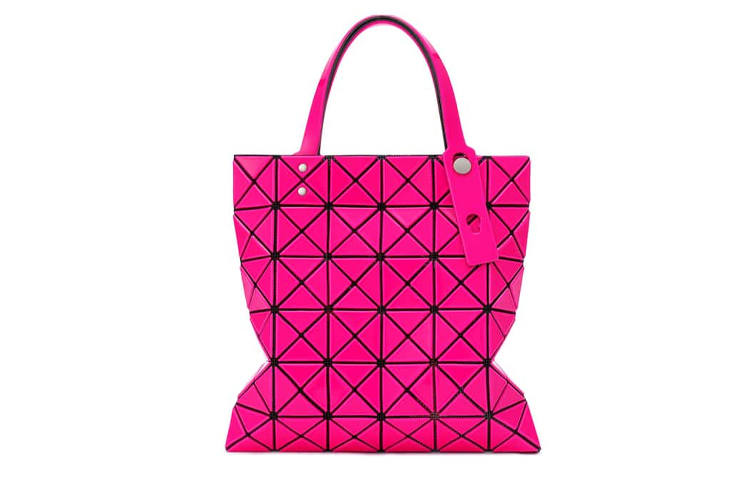 ISSEY MIYAKE Leather Tote Bag, Shopping Bag, Shoulder Bag, Handbag Mini Women's Pink