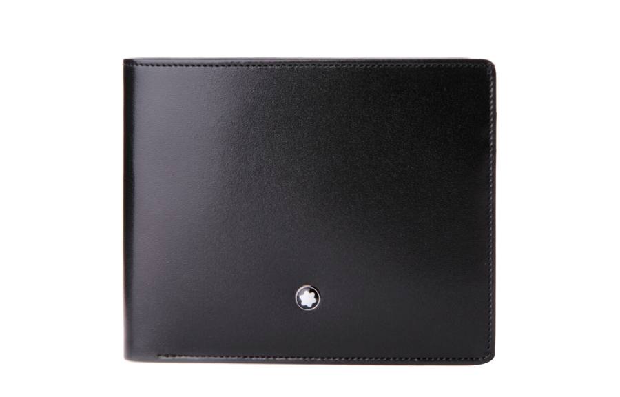 MONTBLANC Meisterstuck Cow Leather Wallet Coin Purse Men's Black