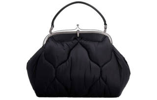 MONCLER GENIUS Nylon Polyamide With Cow Leather Shoulder Bag, Crossbody Bag, Handbag Women's Black